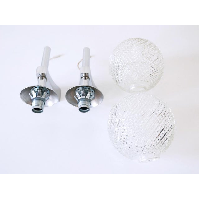 Mid-Century Modern Textured Glass Wall Lamps, 1970s, Set of 2 For Sale - Image 16 of 17