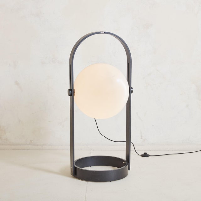 Temde Leuchten Large Acrylic Globe Floor Lamp Attributed to Temde Leuchten, Switzerland 1960s For Sale - Image 4 of 11