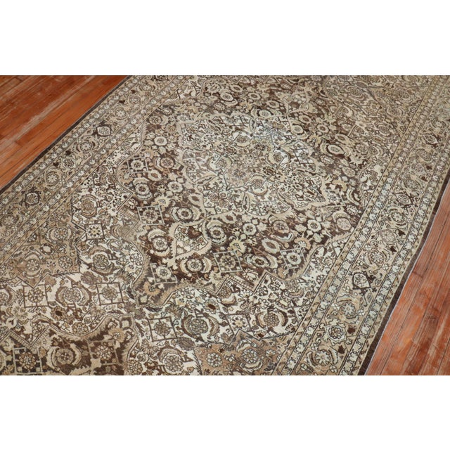 Brown Antique Zabihi Collection Persian Malayer Brown Corridor Runner - 5'5" x 17'6" For Sale - Image 8 of 12