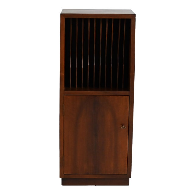Cabinet with Vinyl Storage Compartment, 1950s For Sale