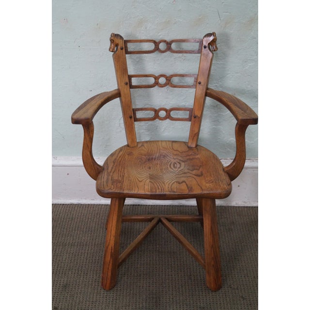 Romweber Viking Oak Horse Head Chairs Set of 4 Chairish