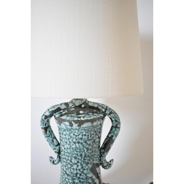 Kasaï Erato Green Crackle Handles Ceramic Lamp by Barracuda Interiors For Sale - Image 5 of 6