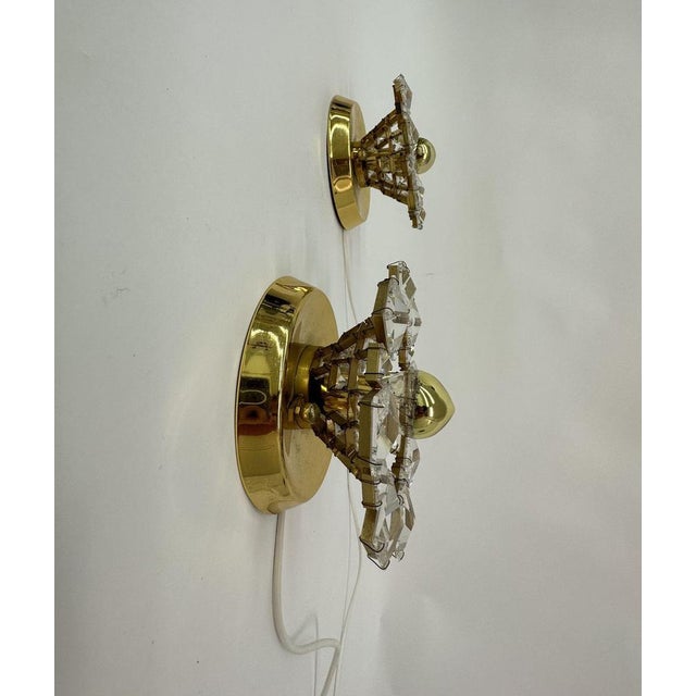 Crystal Wall Lamps from Palwa, Germany, 1970s, Set of 2 For Sale - Image 15 of 18