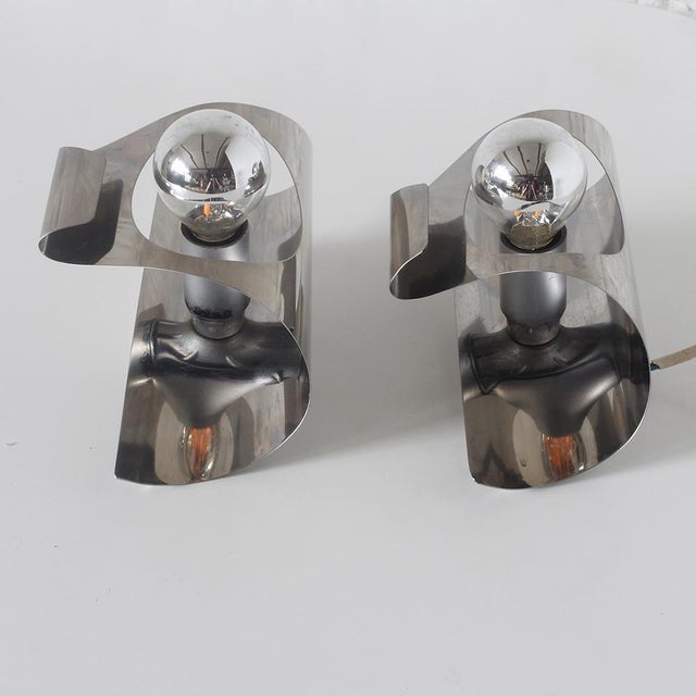 French Space Age Wall Lights, 1970s, Set of 2 For Sale - Image 6 of 13