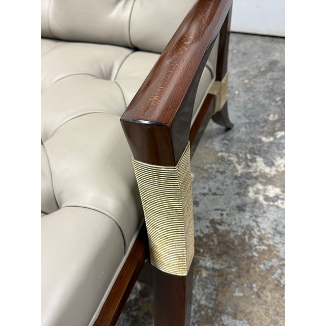 Thomas Pheasant for Baker Athena Leather Armchair For Sale - Image 9 of 12