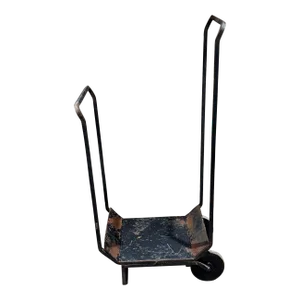 Industrial Modern Firewood Cart Caddy With Wheels