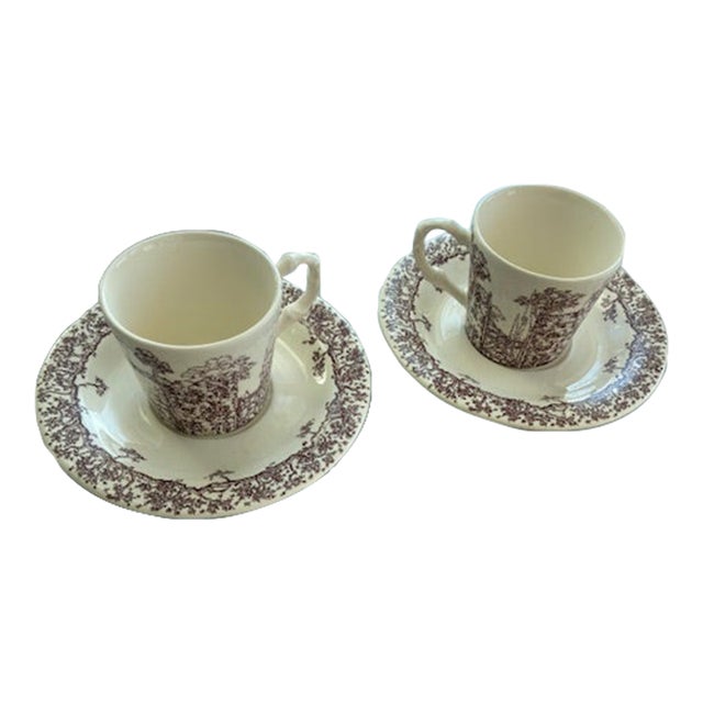 Hermes Les Maisons Enchantees Cup and Saucer Set - 4pcs For Sale