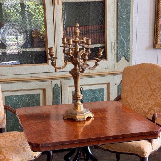 Pair of Gilt Bronze Five-Light Candelabra For Sale - Image 12 of 12