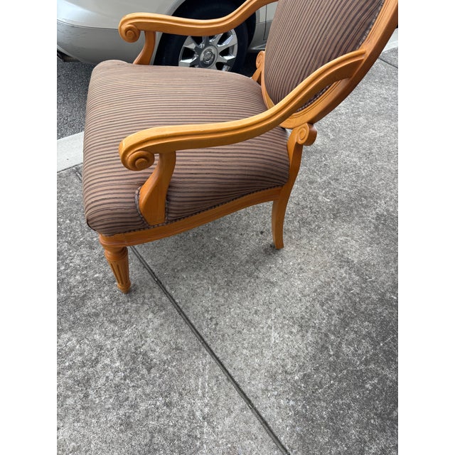 1990s Oversized French Louis XVI Style Chair For Sale - Image 4 of 6