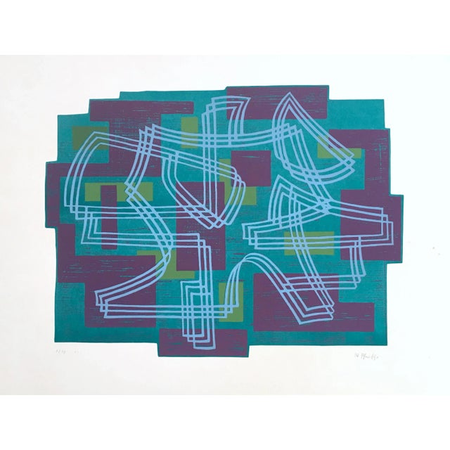 Paper Mid-Century Print by W. Pfeuffer, 1971 For Sale - Image 7 of 7