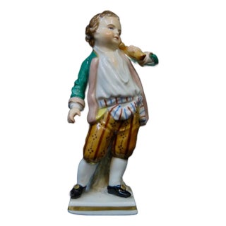 Vintage Porcelain Cabinet Figurine of a Boy For Sale