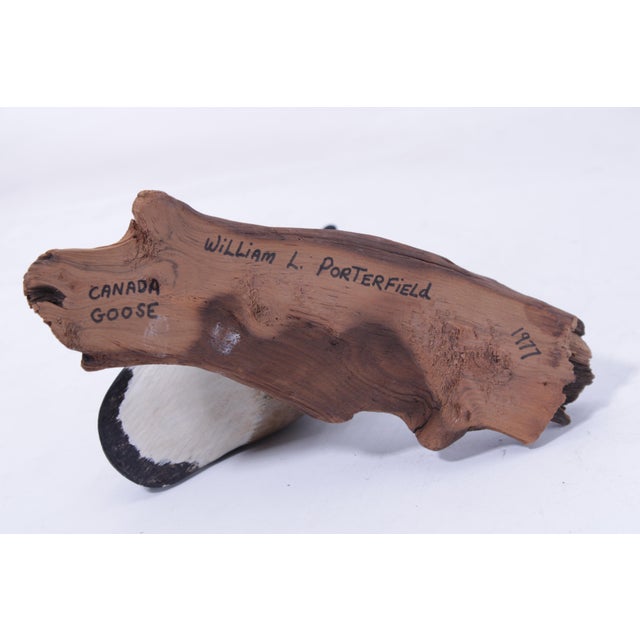 William Porterfield Carved Wood Canadian Goose For Sale - Image 14 of 15
