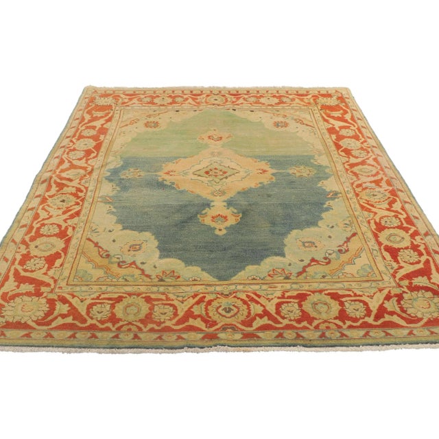 Renaissance Vintage Persian Tabriz Rug - 04'02 X 06'02 For Sale - Image 3 of 9