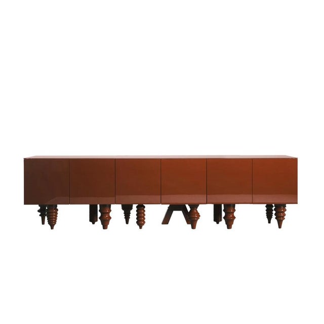 Multileg Cabinet in High Gloss Brown Lacquer from Jaime Hayon For Sale - Image 15 of 17