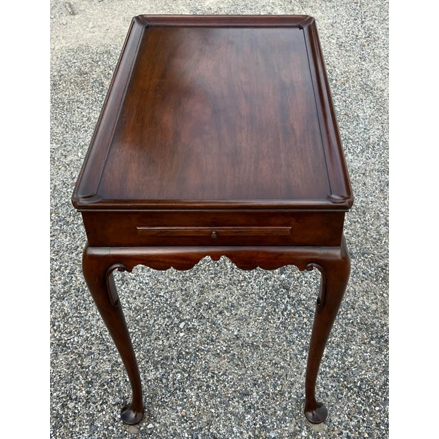 1970s Kittinger Colonial Williamsburg Mahogany Tea Table For Sale - Image 5 of 10