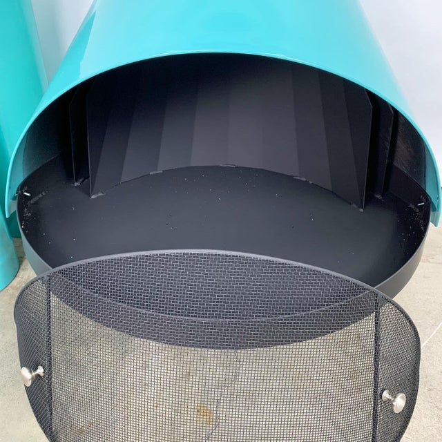 Turquoise Malm Zircon 34 Wood Burning Fireplace Chairish