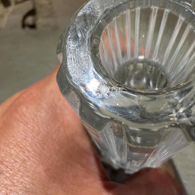 Tiffany & Co. Rock Cut Crystal Votive Candle Holder Set of 2 For Sale - Image 14 of 16