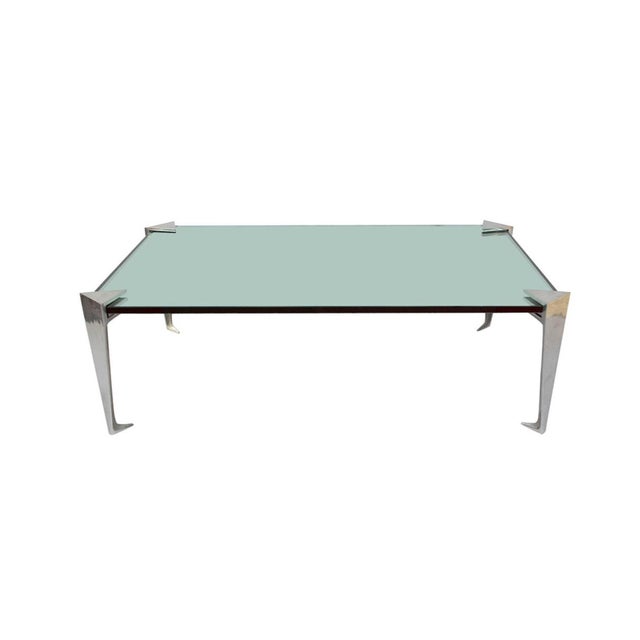 1980s Aluminium and Mirrored Coffee Table, 1980s For Sale - Image 5 of 5