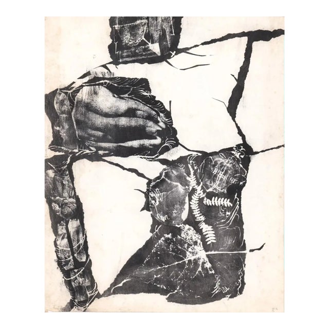 1965 Hella Fischer-Thorer Modern Mixed Media Lithograph For Sale