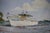 Motorboat Cruising Off the Eastern Shore of Maryland 1964 Watercolor by John Moll For Sale - Image 4 of 5