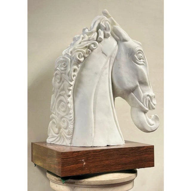 Art Deco Marble Sculpture of Horse by Amadeo Gennarelli (1881-1943) For Sale - Image 3 of 7