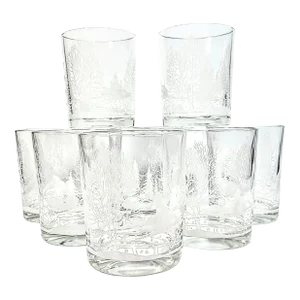 Snowy Double Old Fashioned Glasses- Set of Eight