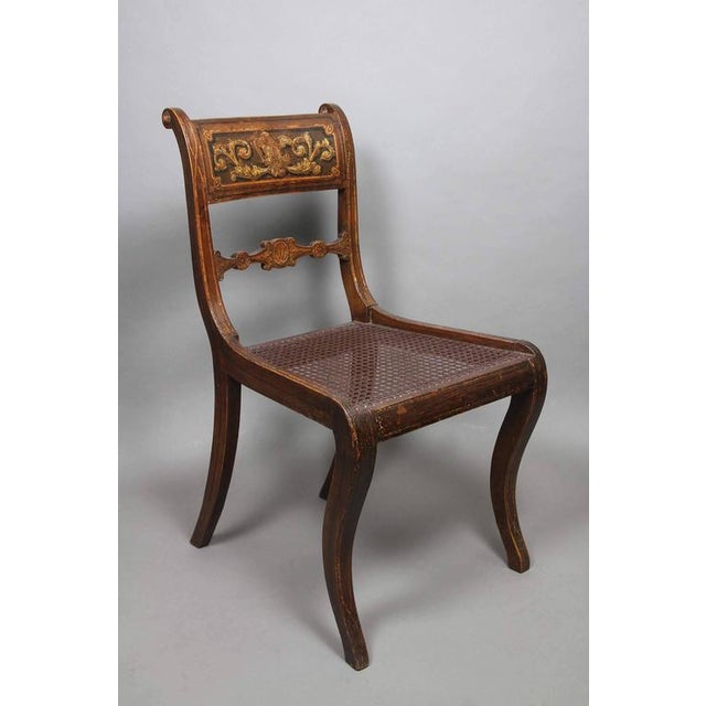 Early 19th Century Regency Painted Side Chairs - Set of 4 For Sale - Image 5 of 11