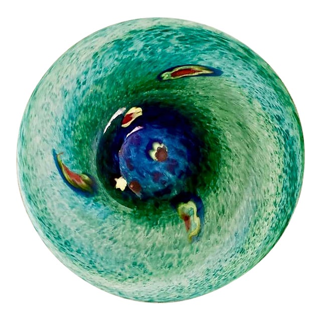 1970s Large Blue Murano Glass Platter For Sale