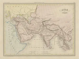 Original Antique Map of Ancient Asia, 1847