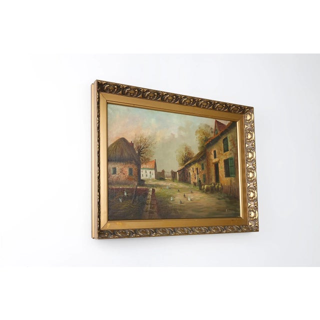 French Artist, Farm, 1920, Oil on Canvas, Framed For Sale - Image 7 of 11
