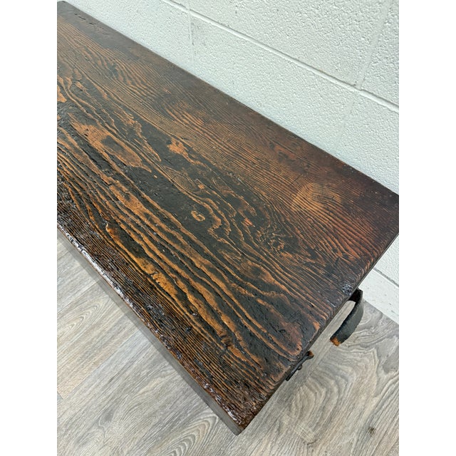 Antique Primitive Painted Pine Blanket Chest Trunk For Sale - Image 12 of 15