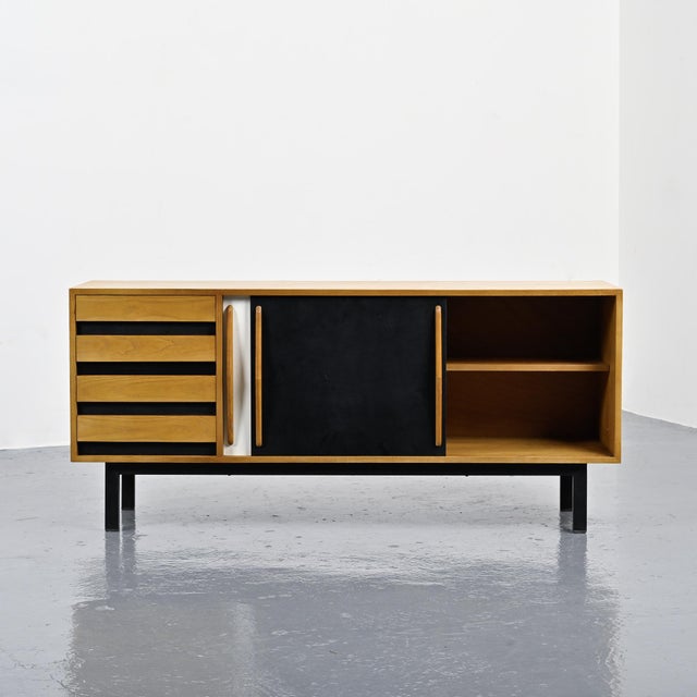 Black Ash Cansado Sideboard attributed to Charlotte Perriand for Steph Simon, 1960 For Sale - Image 8 of 18