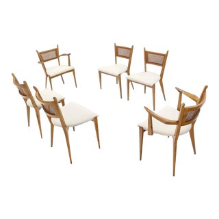 Mid-Century Edmund Spence Swedish Modern Dining Chair Set of 6 For Sale