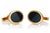 18k Gold & Onyx Cufflinks by Tiffany & Co. Black onyx center. Total weight 17.3 grams.