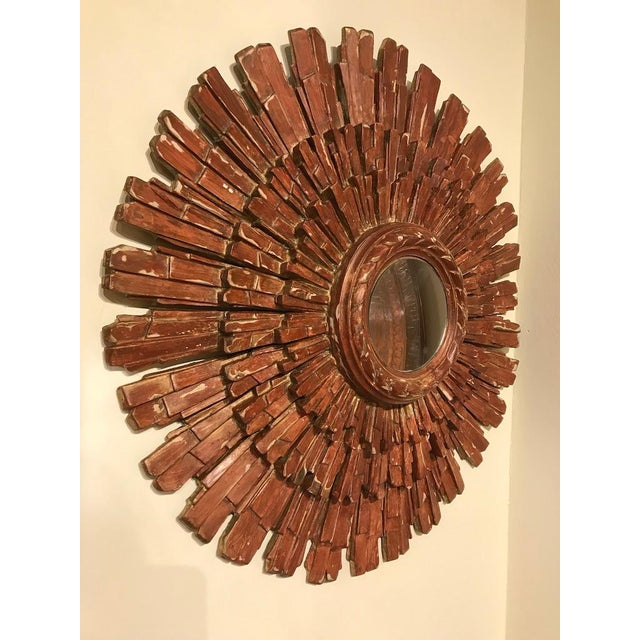 Mid 20th Century Mid Century Italian Red Starburst Mirror by Palladio For Sale - Image 5 of 12