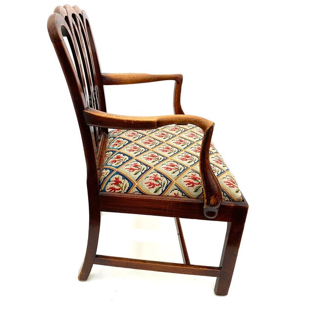 18th Century English George III Mahogany Upholstered Seat Armchair For Sale In Denver - Image 6 of 10