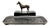 French Bronze & Marble Horse Desk Set with Inkwells, 1900s For Sale