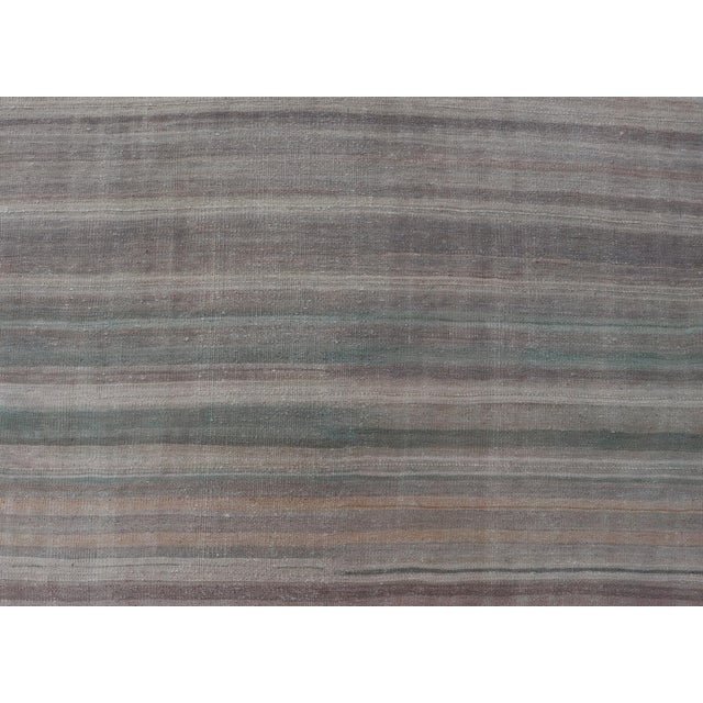 Vintage Turkish Kilim Gallery Runner in Soft Muted Tones 5'5"x12'5" For Sale - Image 4 of 10