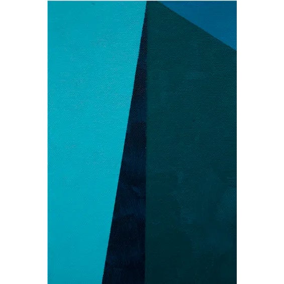 Blue Blue - "Dreamscape" Series No. 05, Contemporary Geometric, Large Canvas Art Print For Sale - Image 8 of 9