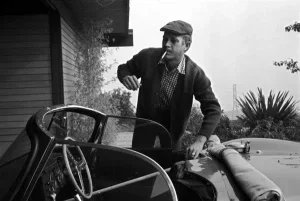 Steve McQueen at Home Photo by Sid Avery, 1960 (11x14 Print)