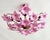 1980s Italian Style Pink Floral Crystal Flush Mount Chandelier, 3-Light For Sale - Image 4 of 17