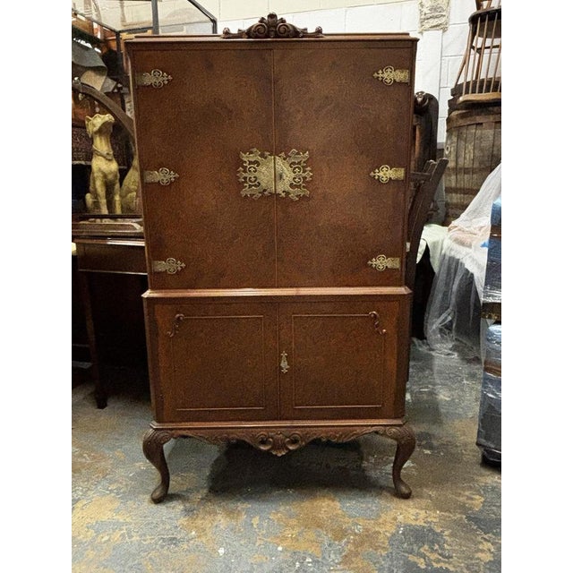 Cocktail Cabinet in Burr Walnut For Sale - Image 11 of 18