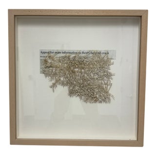 Circa 2008 Lyndi Sayles "Helderberg Crash-News" Medium Paper Framed For Sale
