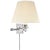 Alexa Hampton for Visual Comfort Signature Gene Swing Arm in Polished Nickel with Silk Shade For Sale