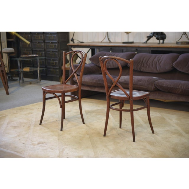 Vintage Bentwood Bistro Chairs, 1950s, Set of 2 For Sale - Image 4 of 10