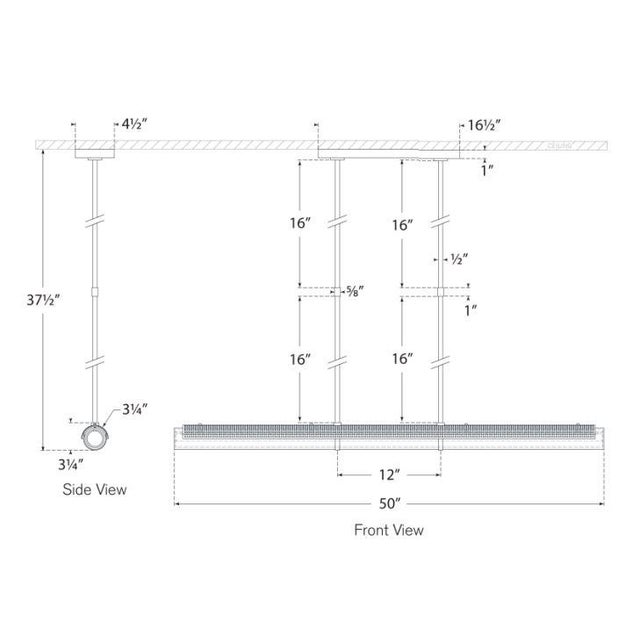 Modern Kelly Wearstler for Visual Comfort Signature Precision Large Linear Chandelier in Bronze with White Glass For Sale - Image 3 of 3