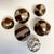 1980s Vintage Boho Chic Arts & Crafts Decorative Balls, Wood and Metal - Set of 6 For Sale - Image 4 of 11
