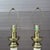 American Vintage Stiffel Beige Porcelain and Brass Table Lamps - A Pair For Sale - Image 3 of 18