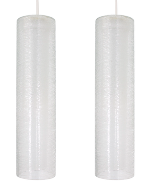 Suspensions in Frosted Glass from Doria, 1970s, Set of 2