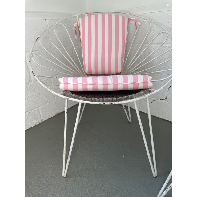 Mid 20th Century Iron Wrought Mid Century French Country Outdoor Chairs